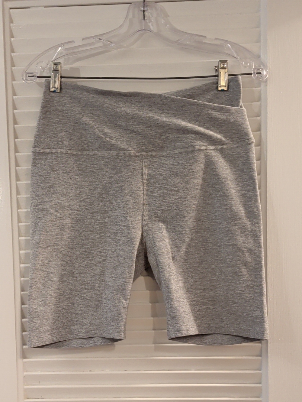 Beyond Yoga Heather Gray High-Rise Bike Shorts